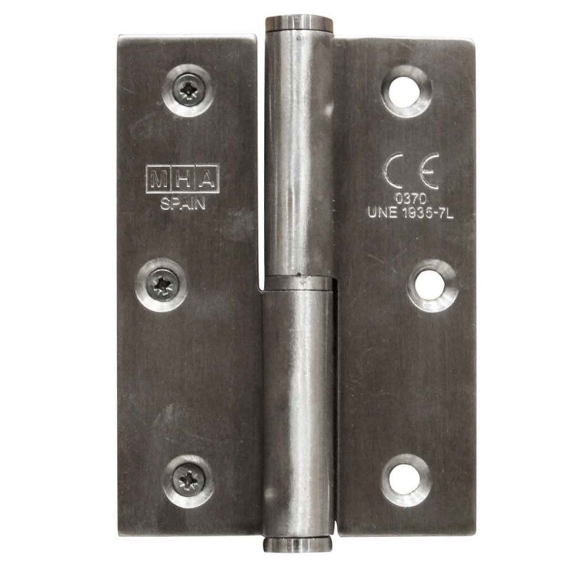Paumelle en inox droite90x65x2.5mm 477