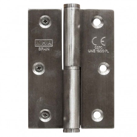 Paumelle en inox droite90x65x2.5mm 477