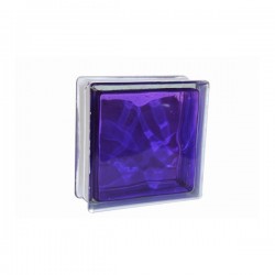 Brique de verre 190x190x80mm s-color purple