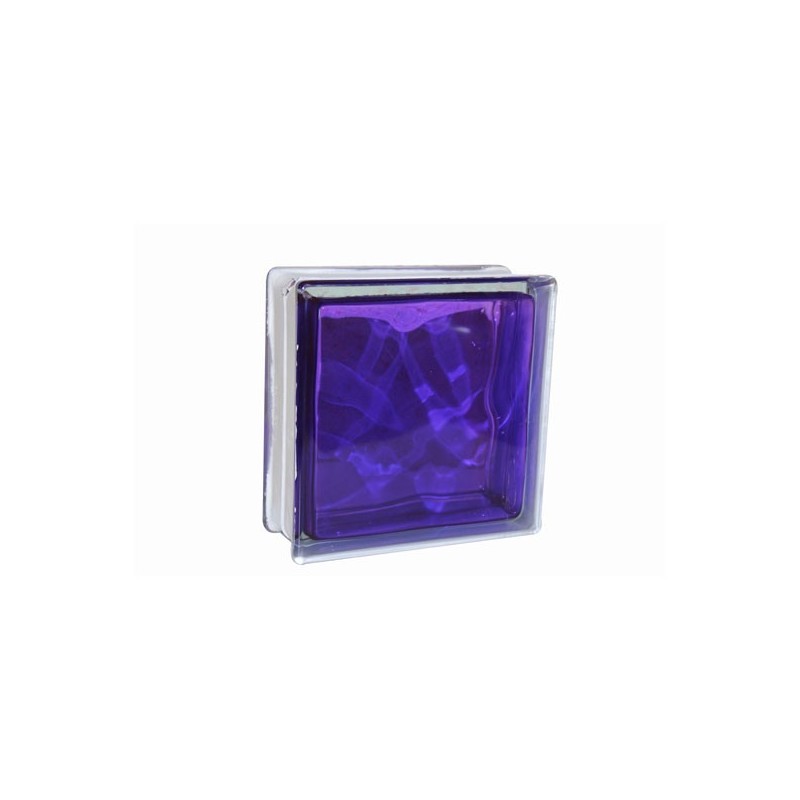 Brique de verre 190x190x80mm s-color purple