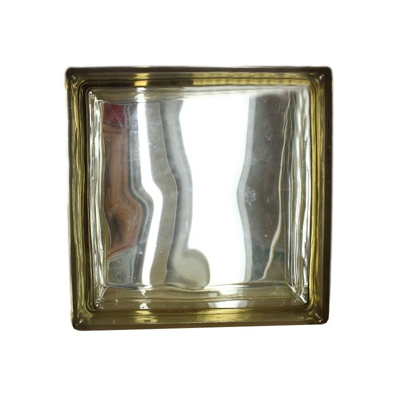 Brique de verre BV16 cloudy pattern marron 190x190x80*