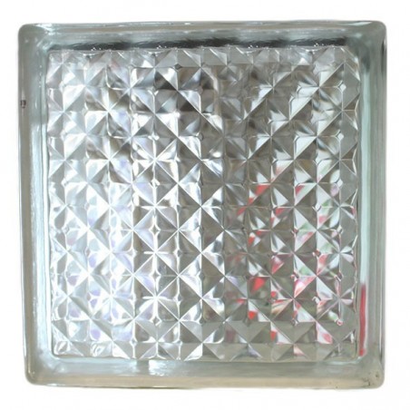 Brique de verre 190x190x80mm lattice