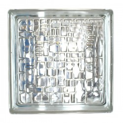 Brique de verre 190x190x80mm BV18 mozaic Cléar