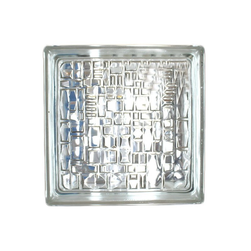Brique de verre 190x190x80mm BV18 mozaic Cléar