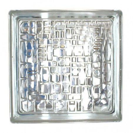 Brique de verre 190x190x80mm BV18 mozaic Cléar