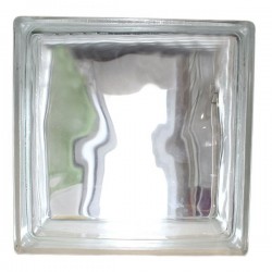 Brique de verre 190x190x80mm cloudy pattern