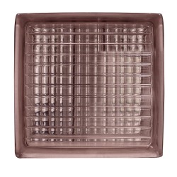 Brique de verre 190x190x80mm parallel pattern rose