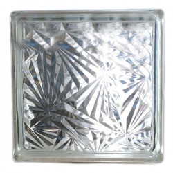 Brique de verre 190x190x80mm ice flower pattern
