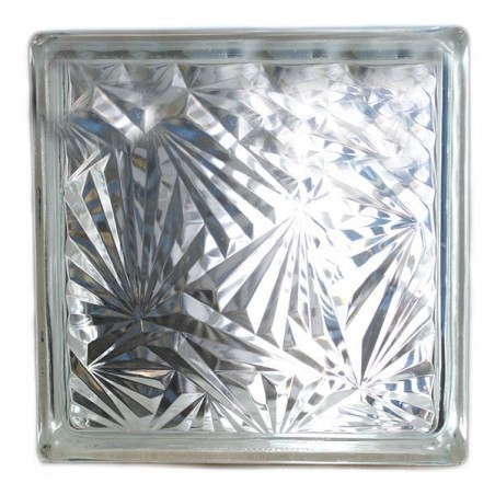 Brique de verre 190x190x80mm ice flower pattern