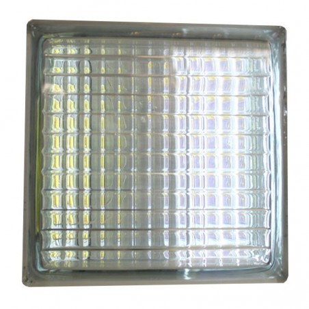 Brique de verre 190x190x80mm parallel gris