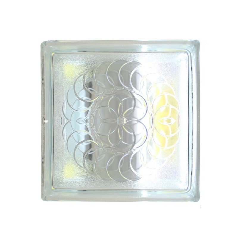 Brique de verre 190x190x80mm Nautiles JH035