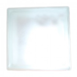 Brique de verre 190x190x80mm misty cloudy blanc