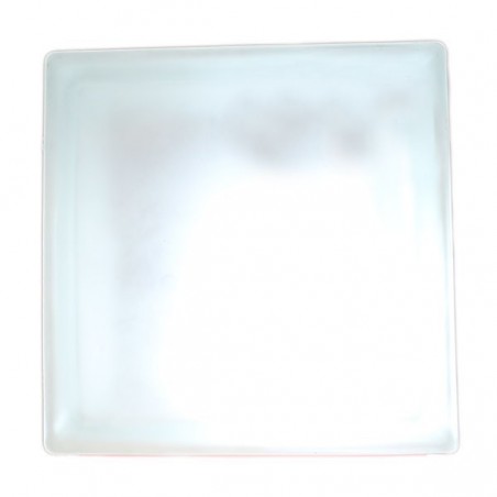 Brique de verre 190x190x80mm misty cloudy blanc