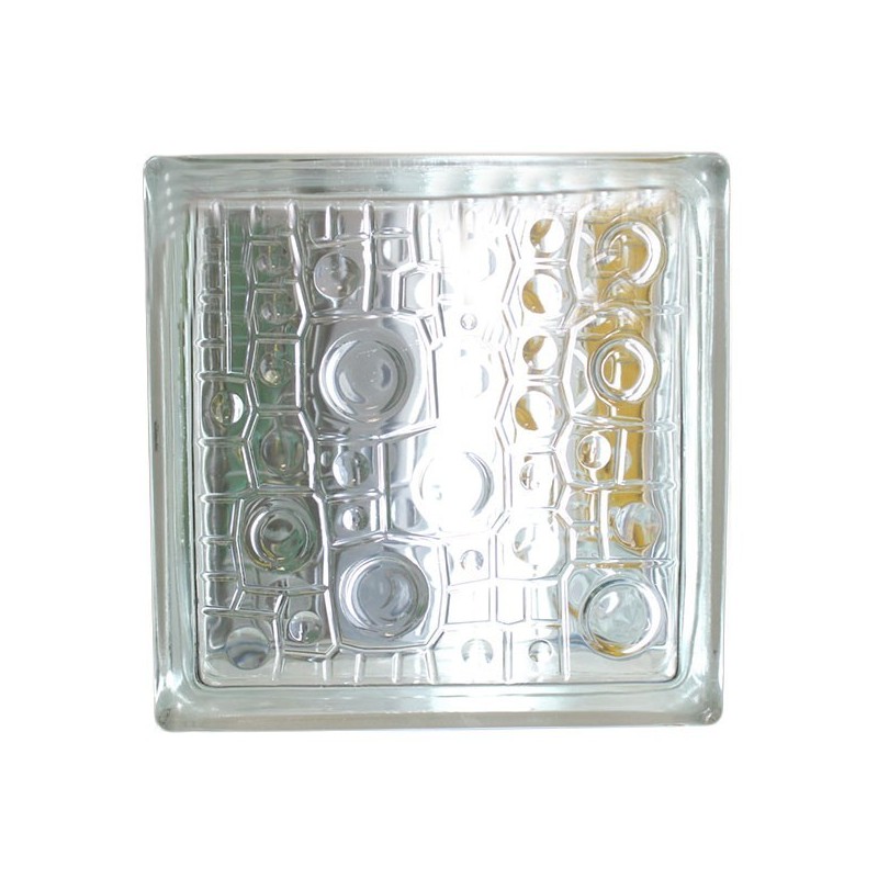 Brique de verre 190x190x80mm rain