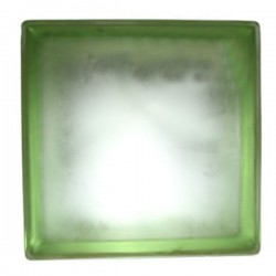 Brique de verre 190x190x80mm cloudy vert OPAQUE