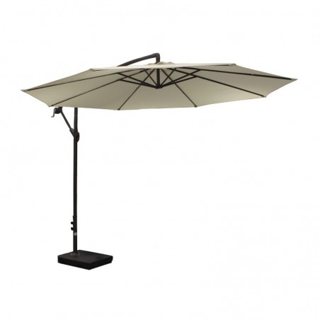 Parasol déporté 3x3m blanc -  - meilleure qualité