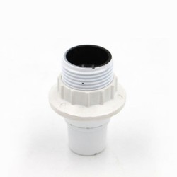 Douille E14 avec bague couleur blanche