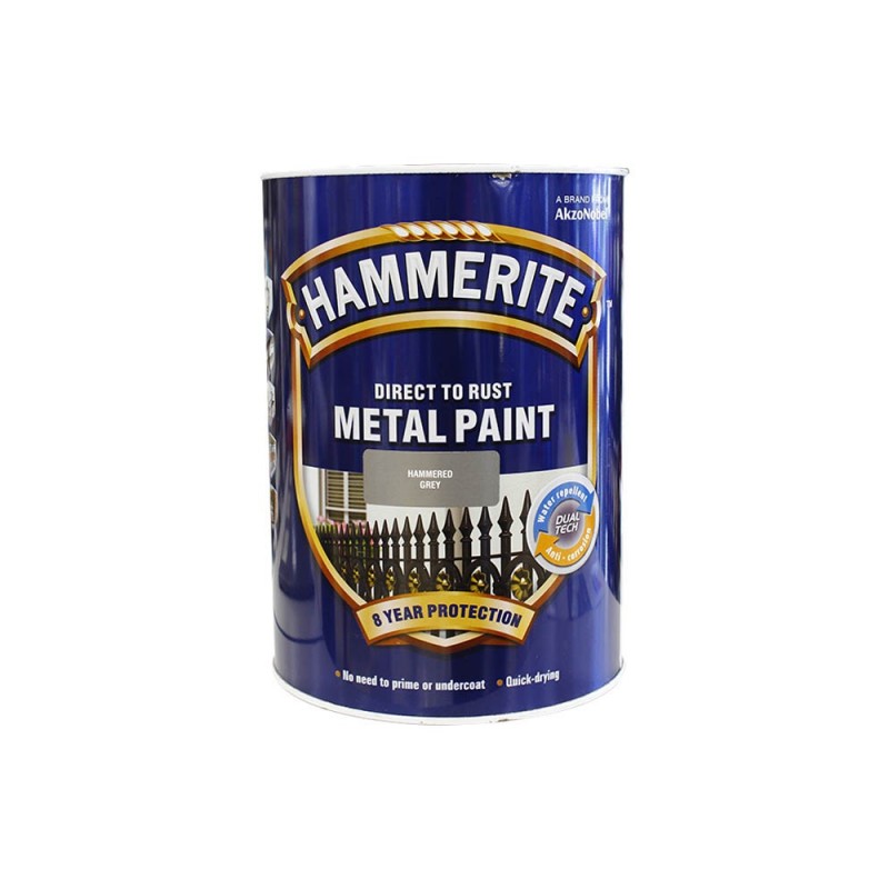 Peinture anticorosion Hammerite hamered gris 5L