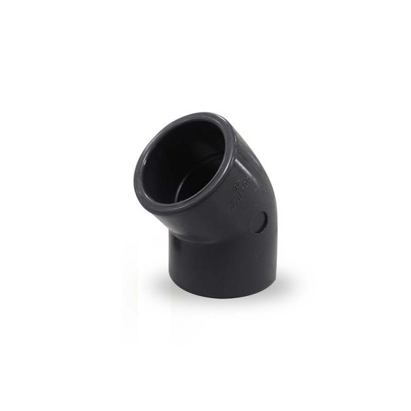 Coude pression en PVC 45° femelle femelle ø40mm