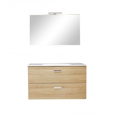 Meuble de salle de bains Victoria basic 100x46x565 cm bouleau