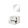 Meuble pack Victoria basic 700 blanc (meuble+miroir+vasque+s