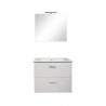 Meuble pack Victoria basic 700 blanc (meuble+miroir+vasque+s | Sanifer