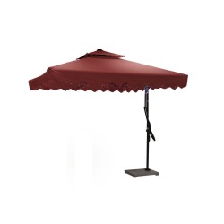 Parasol déporté 2.5x2.5m rouge -  - meilleure qualité