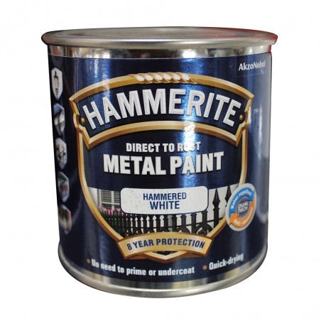 Peinture anticorosion Hammerite hammered white 250ml