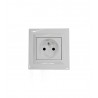 Prise de courant 2P+T Boîte grise complet