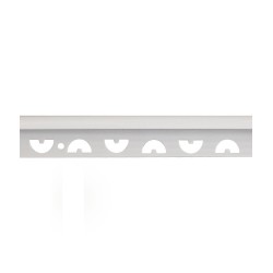 Profilé de carrelage aluminium blanc brillant 10mm x 250cm