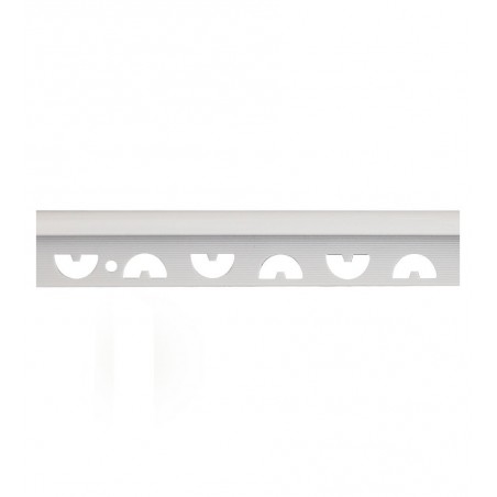 Profilé de carrelage aluminium blanc brillant 10mm x 250cm