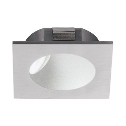 Spot mural carré alu argent ZARATE Led 2W L8