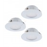 Spot encastré PINEDA blanc Led 6w IP44 x3