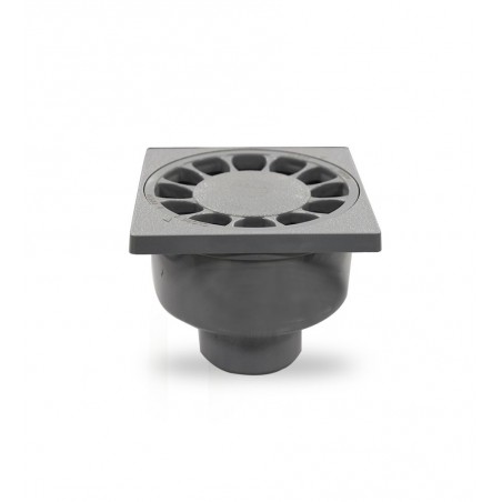 Siphonette sortie verticale 40-50 grise 100x100mm