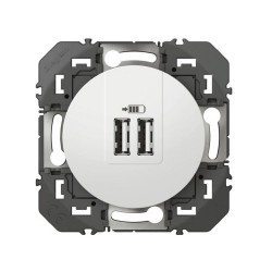 Chargeur 2 USB A+A Dooxie blanc