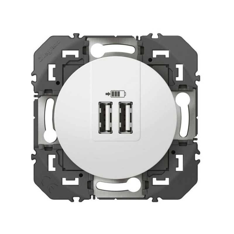Chargeur 2 USB A+A Dooxie blanc