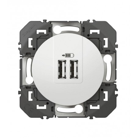 Chargeur 2 USB A+A Dooxie blanc