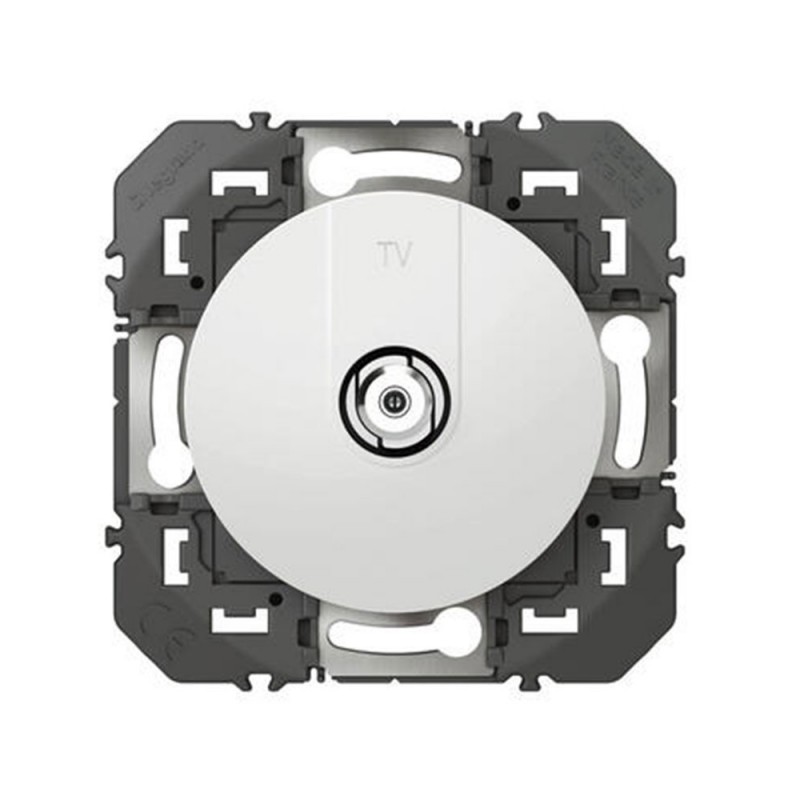 Prise TV type femelle blindée blanc Dooxie