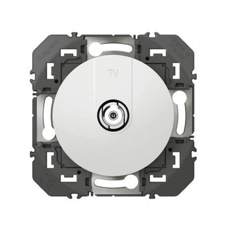 Prise TV type femelle blindée blanc Dooxie