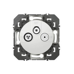 Prise TV satélite étoile blindée Dooxie blanc