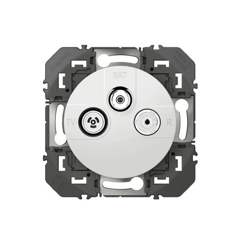 Prise TV satélite étoile blindée Dooxie blanc