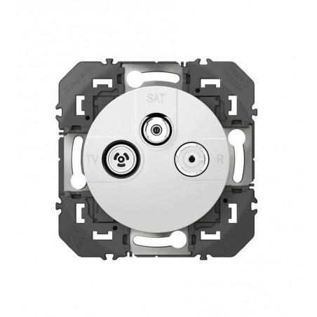 Prise TV satélite étoile blindée Dooxie blanc