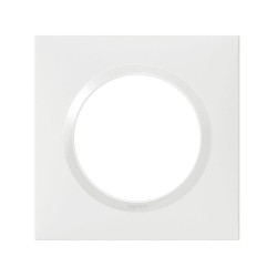 Plaque carrée Dooxie 1 poste finition blanc