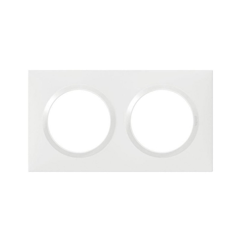 Plaque 2 postes blanc Dooxie