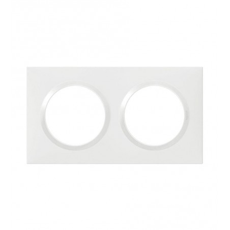Plaque 2 postes blanc Dooxie