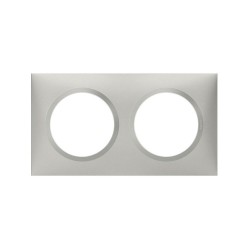 Plaque 2 postes aluminium Dooxie