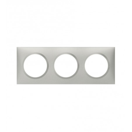 Plaque 3 postes aluminium Dooxie