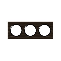 Plaque 3 postes style bois Ebene Dooxie