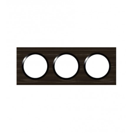 Plaque 3 postes style bois Ebene Dooxie