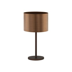 Lampe de table Saganto marron-copper E27 60W d20 h660
